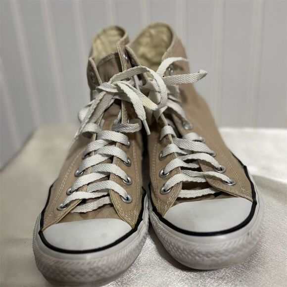 Converse Chuck Taylor All Star High Top Sneakers Khaki Canvas Men’s 7 Women’s 9 - Picture 4 of 6